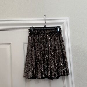 Zara kids Glittering Black Sequin Skirt size 13-14